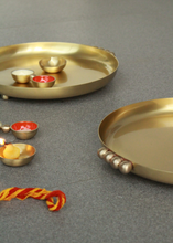 Load image into Gallery viewer, Merak Brass Pooja Thali Set
