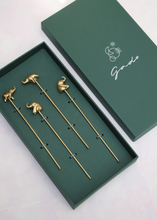Load image into Gallery viewer, Brass Haathi Cocktail Stirrers