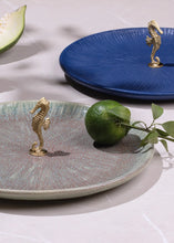Load image into Gallery viewer, Mirissa Brass & Ceramic Platter - Green gadoliving