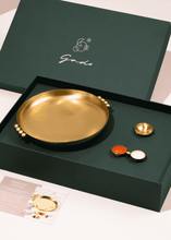 Load image into Gallery viewer, Merak Brass Pooja Thali Set