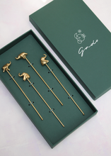 Load image into Gallery viewer, Brass Haathi Cocktail Stirrers
