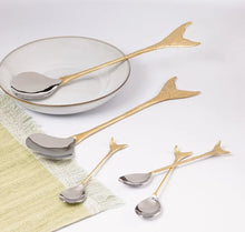 Load image into Gallery viewer, Mermaid Sona Chaandi Dessert Spoons gadoliving
