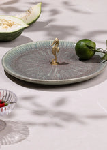 Load image into Gallery viewer, Mirissa Brass &amp; Ceramic Platter - Green gadoliving
